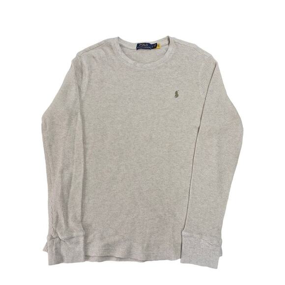 Polo Ralph Lauren Waffle 100% Cotton Thermal Shirt  Sz L Small Pony - Picture 1 of 3